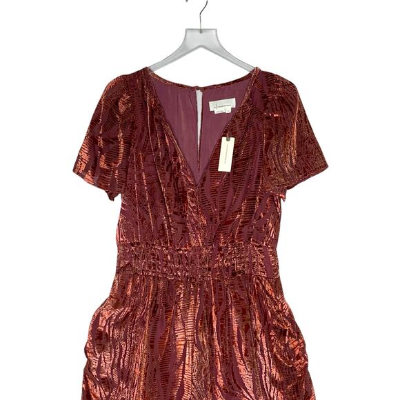 Anthropologie M NEW The Somerset Jumpsuit Velvet Burnout Edition Flowy - Picture 5 of 10